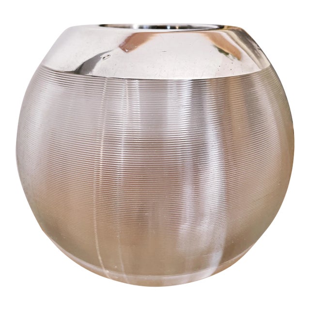 Huge 1912 English Sterling Silver and Glass Match Striker For Sale