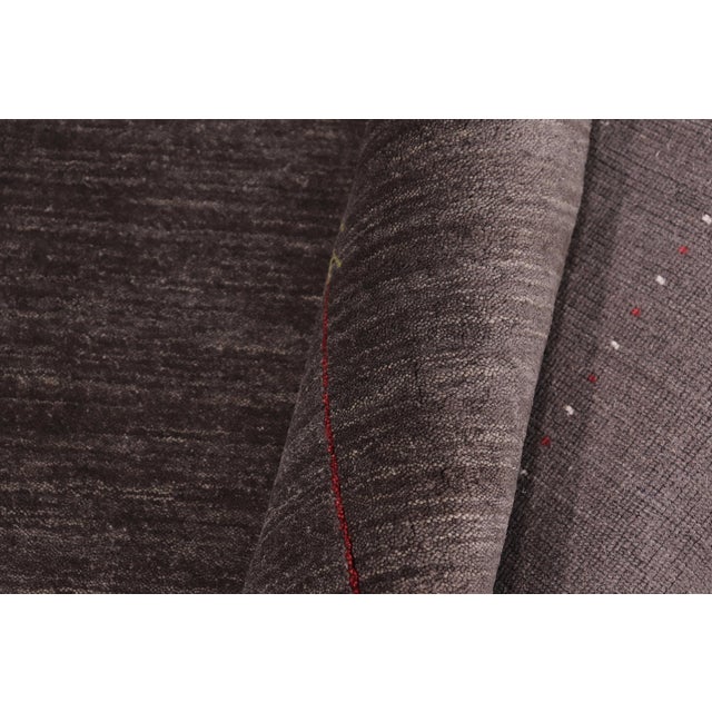 Textile Modern Gabbeh Gray Wool Rug - 5'3''x8'0'' For Sale - Image 7 of 10