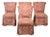 Set of Four Late 20th Century Upholstered Slipper Chairs With Floral Silk Brocade For Sale