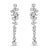 Contemporary 18K White Gold 3.15 Cttw Round Diamond Waterfall Drop Dangle Stud Earrings (H-I Color, VS1-VS2 Clari For Sale - Image 3 of 6