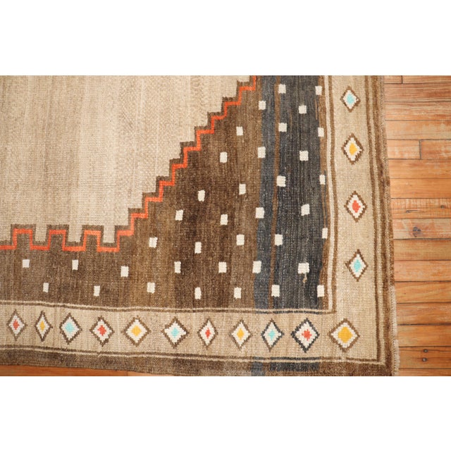 Zabihi Collection Geometric Vintage Turkish Room Size Rug For Sale - Image 4 of 9
