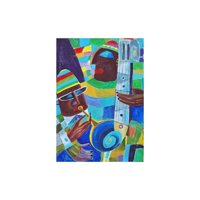 Runzovsky (Oleg Grunzovsky), Concert (Jazz), 2015, Acrylics on Canvas, in Flawless conditions. Designed from 2000 This...