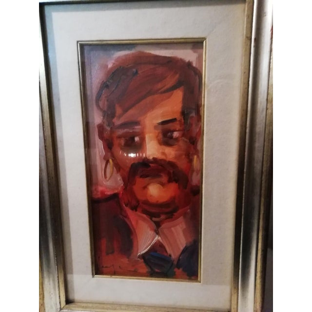 Mid-Century Modern Mario Vergani, Portrait of a Gypsy, 1970s, Oil on Canvas For Sale - Image 3 of 8