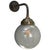 Metal Dutch Smoked Air Bubble Glass, Brass, and Cast Iron Wall Light For Sale - Image 7 of 7