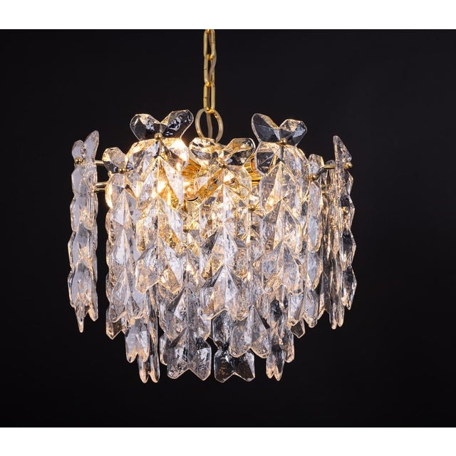 Large Palma Chandelier in Gilt Brass and Crystal Glass from Kalmar, Austria, 1970s For Sale - Image 18 of 18