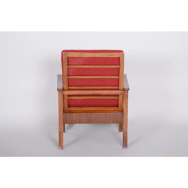 Set of Art Deco Walnut Armchairs, 1930s For Sale - Image 6 of 12