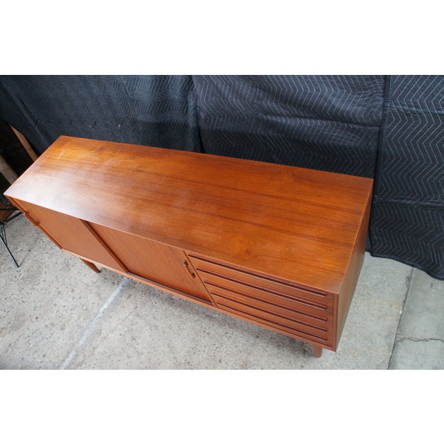 1980s Otmar Danish Scandinavian Modern Teak Credenza Buffet Console Sideboard MCM 71" For Sale - Image 12 of 14