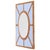 2000 - 2009 A Bold Geometric Blue Glass and Gold Resin Convex Wall Mirror For Sale - Image 5 of 7
