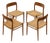 Teak and Cord Model 75 Dining Chairs by Niels Møller J.L. Møllers, 1960s, Set of 4 For Sale