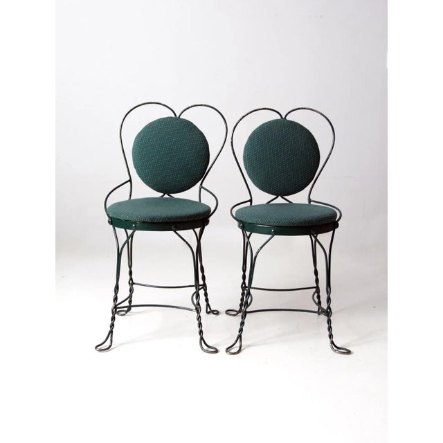 Vintage Ice Cream Parlor Chairs Pair For Sale - Image 11 of 11