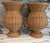 Pair of oversized vintage rattan vases/urns/jar featuring sculptural hourglass silhouettes, beautifully handwoven natural...