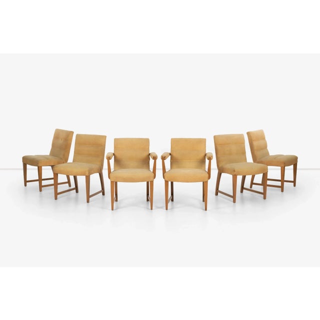 Gilbert Rohde for Herman Miller Dining Chairs Set of 6, Designed 1939, Model 3966 Solid Birchwood Chairs 2 Armchairs four...