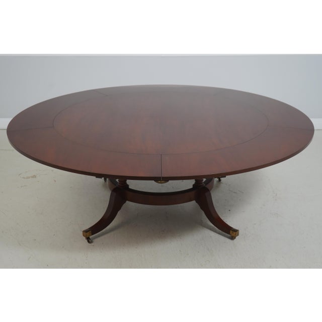 AGE Approx: 40 Years Old DETAILS Mahogany Brass-Capped Feet And Casters High Quality Construction Five Perimeter Leaves...