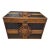 Mid 20th Century Bohemian Woven Bamboo and Rattan Decorative Storage Chest With Sunburst Motif For Sale