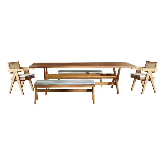 056 Capitol Complex Dining Set by Pierre Jeanneret for Cassina For Sale