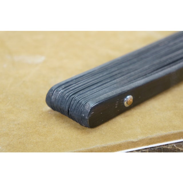 Mid 20th Century Chinese Calligraphy Mountain Village Landscape Folding Fan For Sale - Image 10 of 18