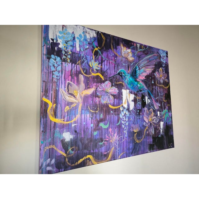 Artwork created with ink on canvas and acrylic paint. Part of the 'Echoes of the Cosmos' series. Echoes of the Cosmos: A...