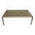 Vintage LaBarge Brass Metal and Glass Coffee Table For Sale