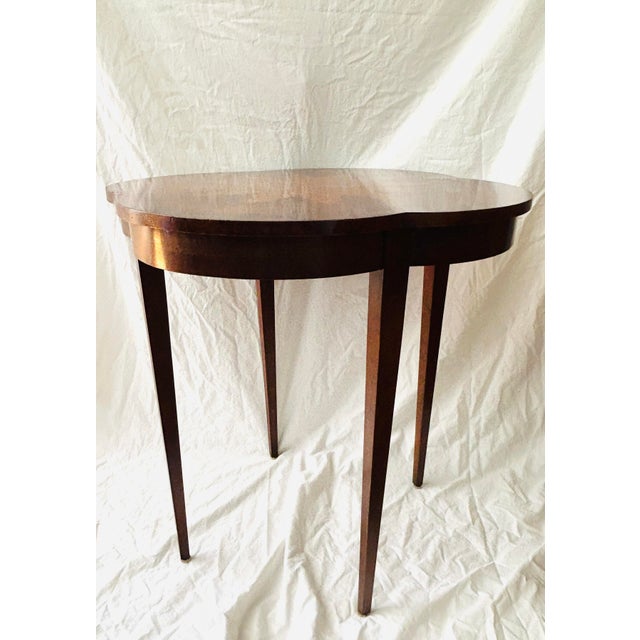 Vintage Maitland Smith Attributed Inlaid Mahogany Side Table For Sale In New York - Image 6 of 7