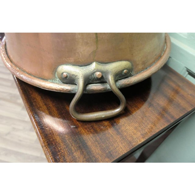 Mid 19th Century Large Antique Double Handled Copper Jam Pan, 1850 For Sale - Image 5 of 8