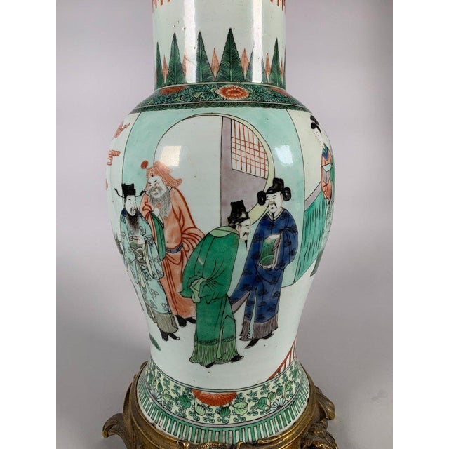 Kangxi period (1662-1722) Famille Verte vase For Sale - Image 11 of 12