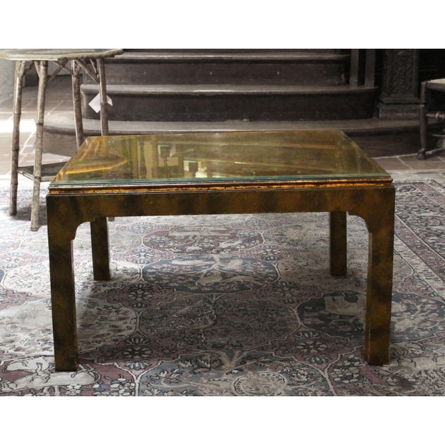 Mid 20th Century Painted Glass Top Coffee Table Chairish