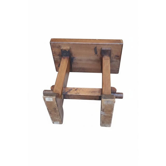1970s Vintage Wooden Stools, 1970s, Set of 2 For Sale - Image 5 of 8
