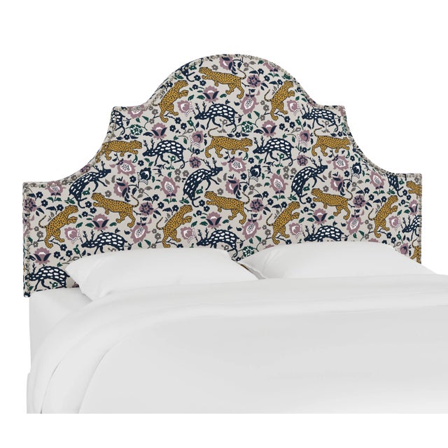 Halsted Headboard in Mustard Plum Leopard, King For Sale In Chicago - Image 6 of 6