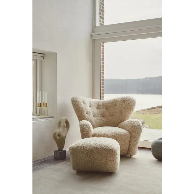 Mogens Lassen Set of Grey Natural Oak Hallingdal the Tired Man Footstools by Lassen For Sale - Image 4 of 8