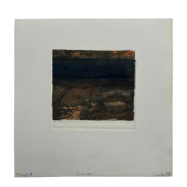 Art by Gina Kail June 1998 Monoprint Abstract Landscape 1 For Sale