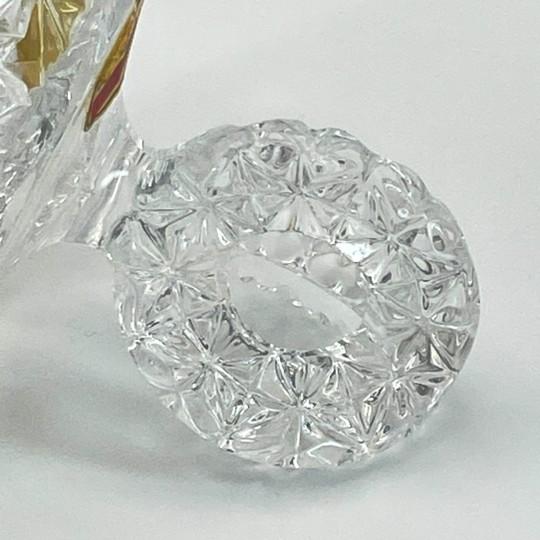 Vintage Hofbauer “Byrdes” Ruby Crystal Candy Dish / Jar With Lid For Sale - Image 10 of 17