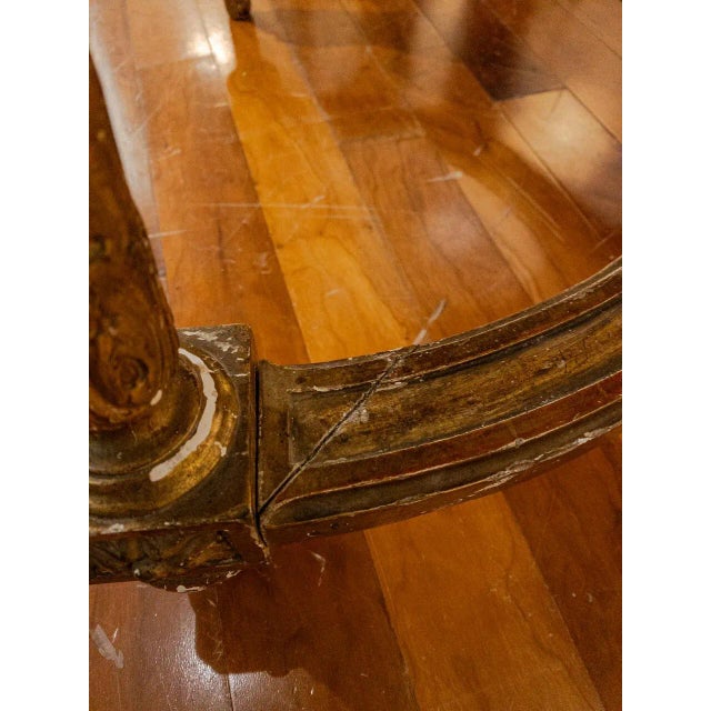 Gold 19th Century Empire Style Gold Leaf Library Table / Desk For Sale - Image 8 of 12