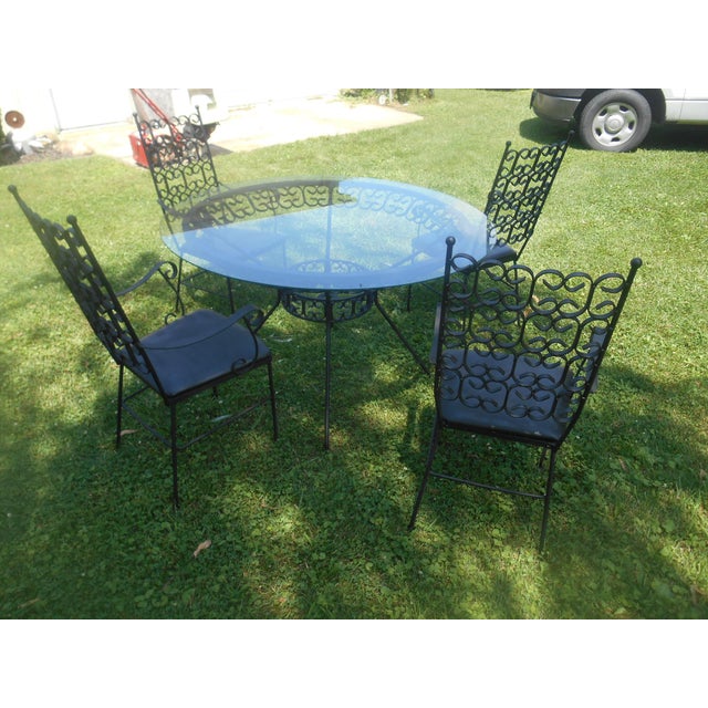 Arthur Umanoff Vintage 1960's Arthur Umanoff Granada Table & 4 Chairs For Sale - Image 4 of 9