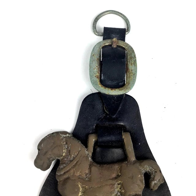 Metal Leather & Brass Civil War Saddle Accessory For Sale - Image 7 of 11