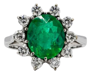 Late 20th Century 18k Emerald Ring, Size 5