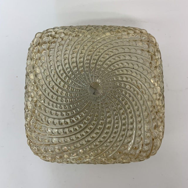 Mid-century design glass ceiling / wall lamp sconce , 1970s For Sale - Image 3 of 7
