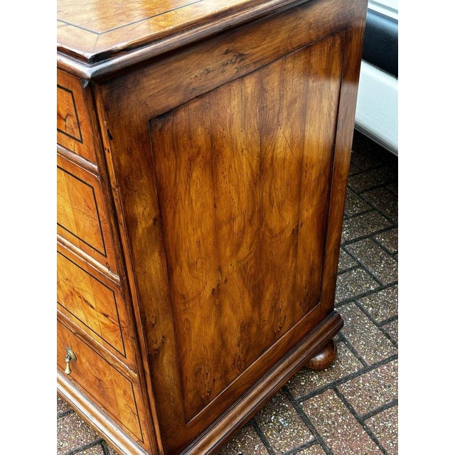 Oyster Veneer Chest of Drawers with Original Brass Handles from William & Mary For Sale - Image 10 of 18