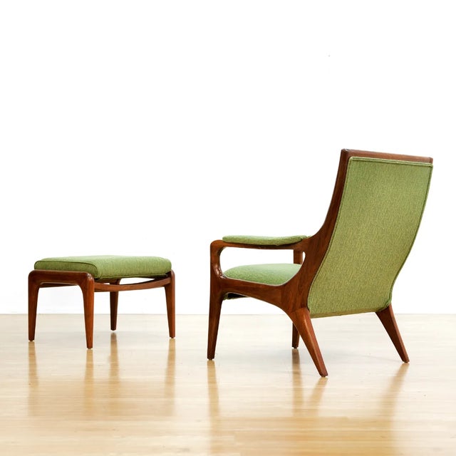 1960s Lounge Chair & Ottoman by Howard Keith For Sale - Image 11 of 12