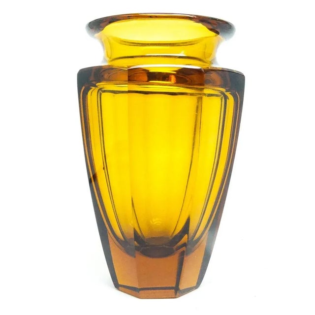 Brown Art Deco Vase from Moser, Czechoslovakia, 1930s For Sale - Image 8 of 8