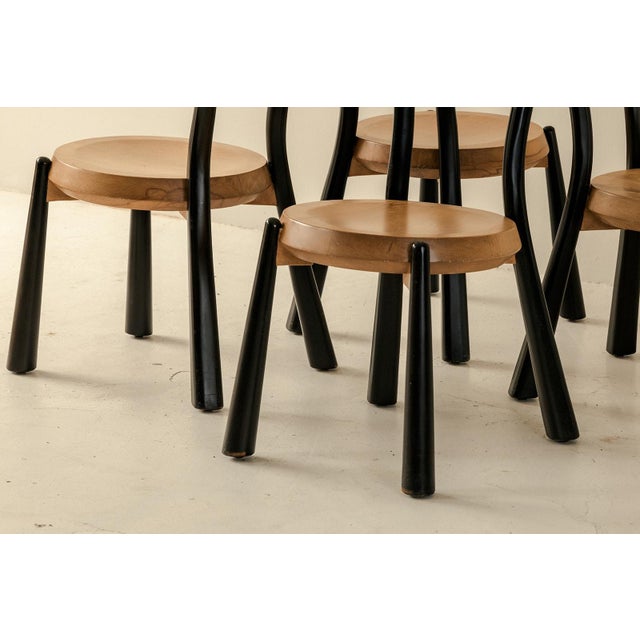 Wood Dining Chairs, France, 1980s, Set of 4 For Sale - Image 7 of 18