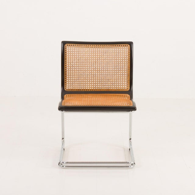 Italian Cantilever Chair with Vienna Straw, 1970s For Sale - Image 13 of 17