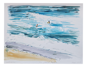 Agapi Wieruszewska, Sea (Crete), Watercolour on Paper, 2023