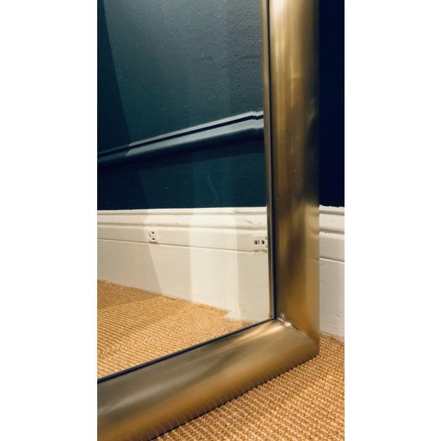 Modern Modern Large Satin Brass Finished Full Length Mirror For Sale - Image 3 of 5