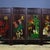 Vintage Suanzhi Wood 4-Panel Table Screen, Hand Painted Plum Orchid Bamboo Chrysanthemum For Sale In Los Angeles - Image 6 of 9