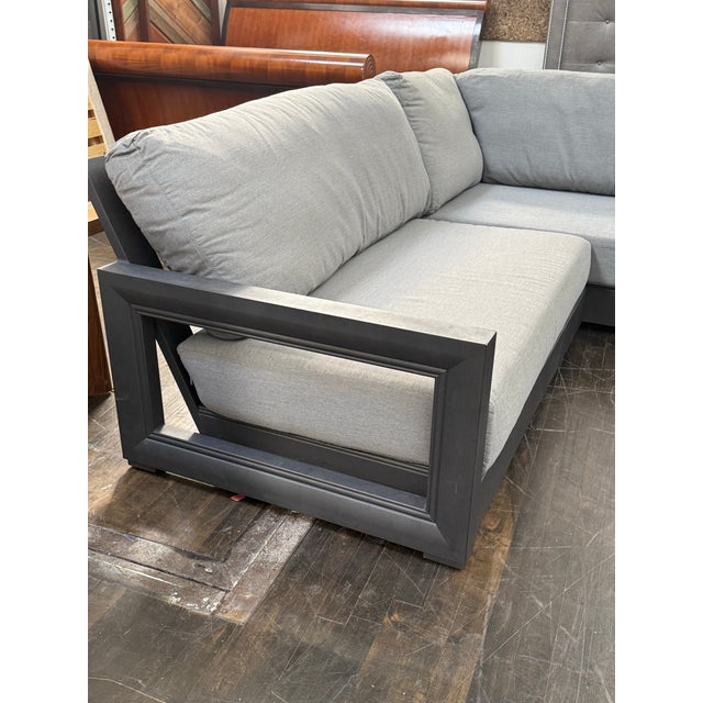 2020s David Sutherland + John Hutton for Restoration Hardware Costa Aluminum Left-Arm L-Sectional, Outdoor For Sale - Image 5 of 12
