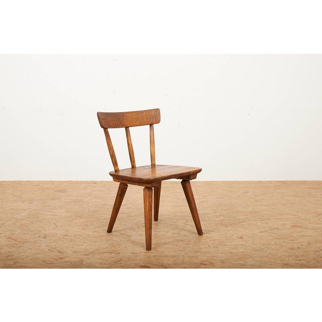 Wood Vintage Chair in Oak by Jacob Müller for Wohnhilfe, 1940s For Sale - Image 7 of 18