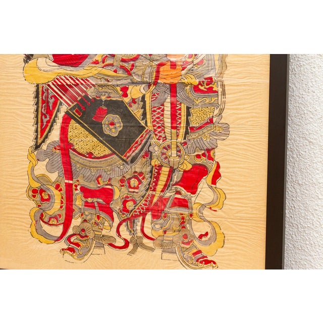 Vintage Framed Door God Print, Warrior Guardian For Sale - Image 9 of 10