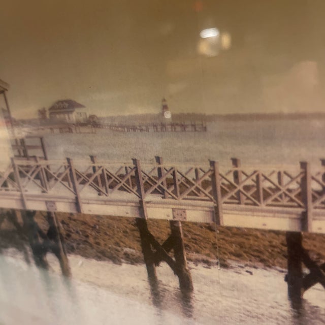 Contemporary Oversized Nantucket Brant Point Lighthouse Architectural Shadow Box Photograph in Handcrafted Wood Frame For Sale - Image 3 of 12