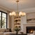 Bring sculptural warmth and natural stone character to the room with this handcrafted brass 6-light chandelier with...