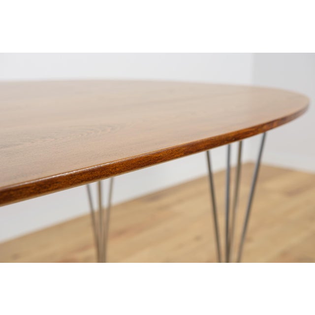 Brown Mid-Century Modern Dining Table by Piet Hein & Bruno Mathsson for Fritz Hansen, 1960s For Sale - Image 8 of 15